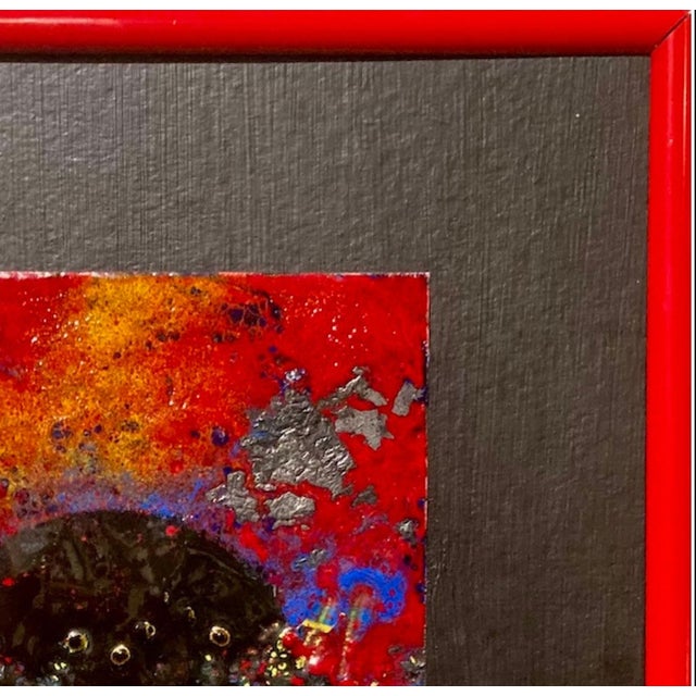 "Cosmic Explosion" Original Painting, Framed For Sale In New York - Image 6 of 9