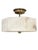 Modern Late 20th Century Modern Alabaster & Brass Flush Mount Ceiling Light For Sale - Image 3 of 9