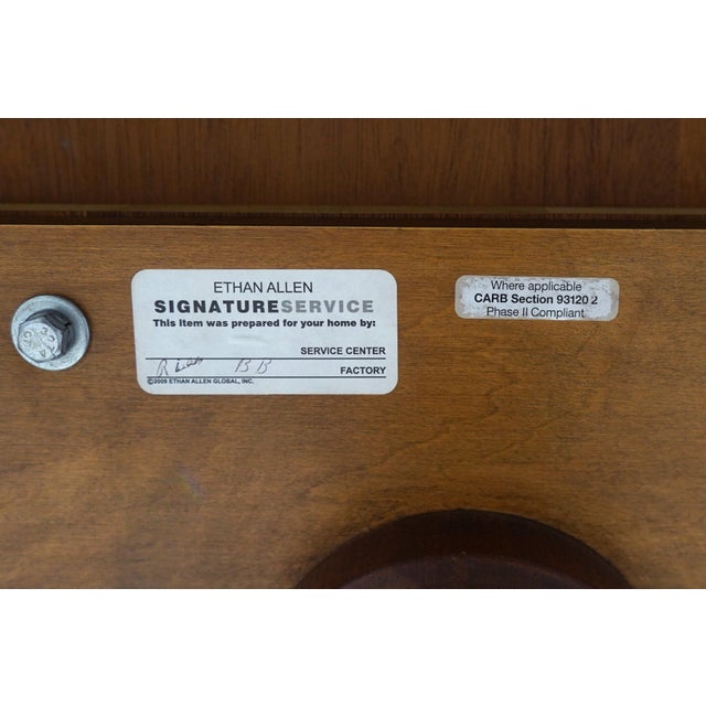 Ethan Allen Mahogany Inlaid Dining Table For Sale - Image 17 of 18