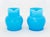 Glass Erik Hoglund Turquoise Blue Glass Water Jugs, Pair For Sale - Image 7 of 9