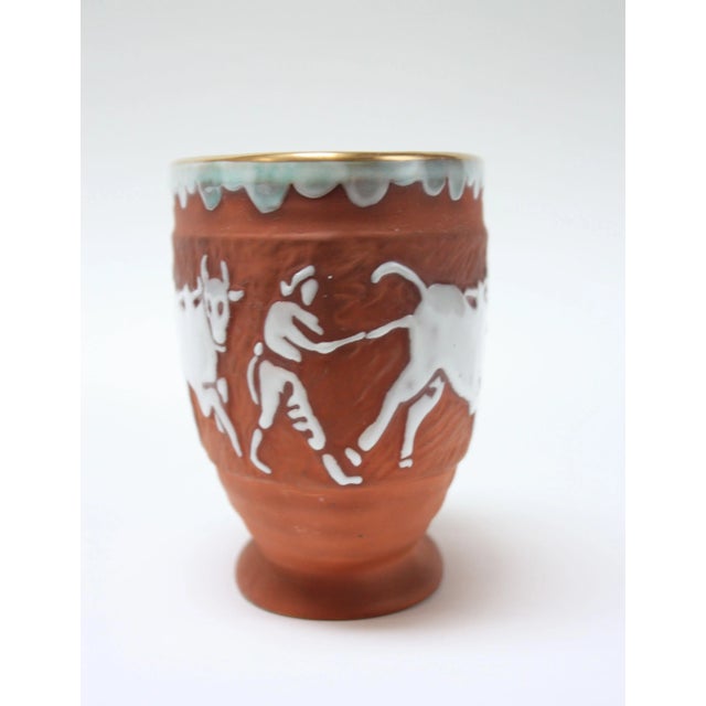 1940s Vintage Terracotta Porcelain Decorative Planter by Kathi Urbach for Goldscheider For Sale - Image 5 of 10