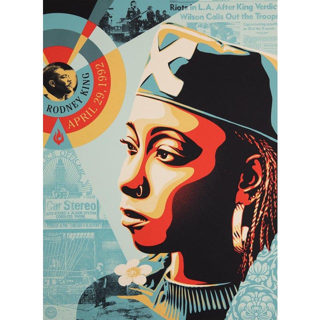 Contemporary Shepard Fairey (Obey), Eyes on the King Verdict, Original Screenprint For Sale - Image 3 of 7
