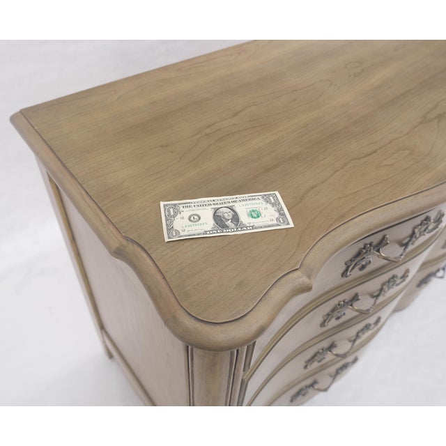 Pickled Solid Cherry Country French 12 Drawers 6' Long Dresser Credenza MINT! For Sale - Image 12 of 16