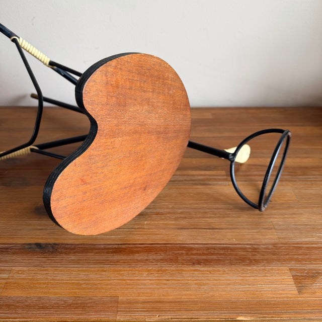 Wood 20th C. Danish Mid Century Modern Teak and Metal Plant Stand Side Table Magazine Rack For Sale - Image 7 of 7