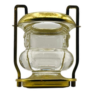 Vintage Brass Lantern Pen/Toothpick Holder For Sale