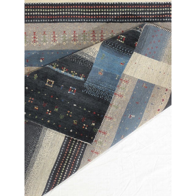 1980s Vintage Hand-Knotted Gabbeh Rug 5'7" X 8'0" For Sale - Image 5 of 5