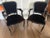 Pair of French Provincial Armchairs in Black Velvet - Regency Style For Sale - Image 9 of 10