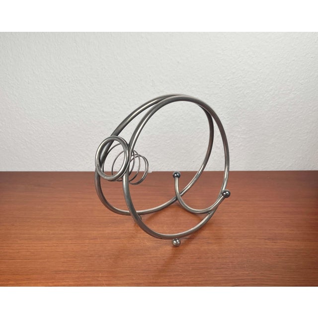 Postmodern Metal Wine Bottle Holder, 1980s For Sale - Image 5 of 18