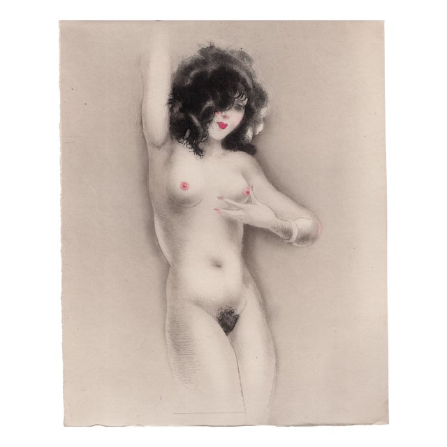 Louis Icart, Slightly Swollen Areola from The Life of Breasts, Nude, Original Etching & Aquatint, 1945 For Sale