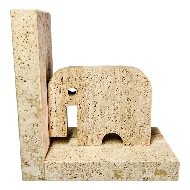 Travertine Book End by Enzo Mari for Fratelli Mannelli For Sale