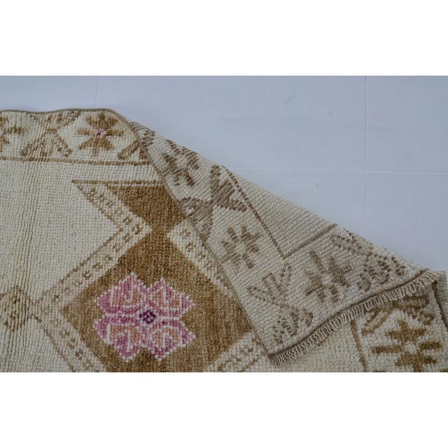 1950s Vintage Anatolian Runner, Hand-Woven Wool With Traditional Geometric Motifs For Sale - Image 5 of 10