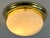 Vintage Brass and Opaline Glass Flush Mount, Germany, 1970 For Sale - Image 9 of 18