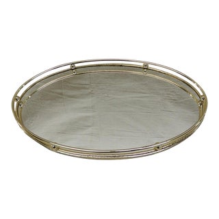 Oval Brass Vanity Tray For Sale