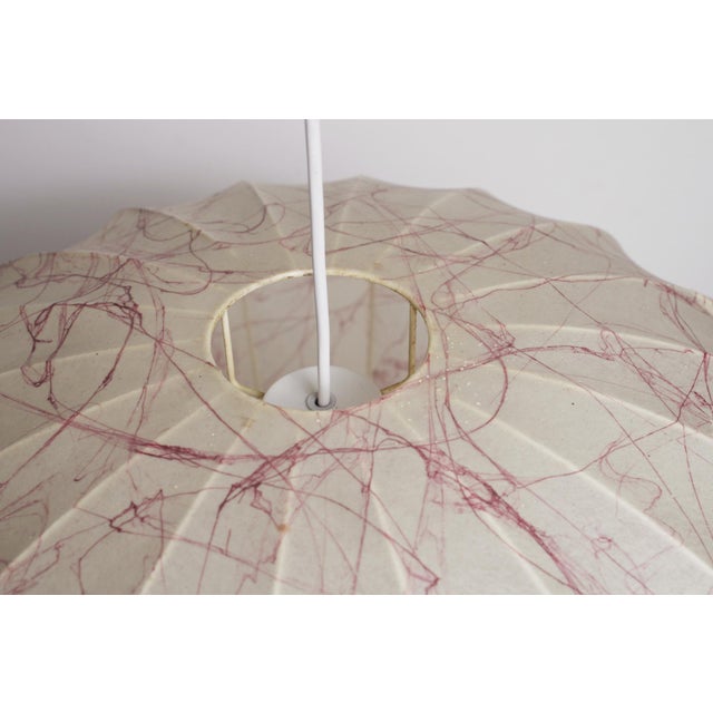 Mid-Century Modern Italian Coccoon Pendant Lampshade in Resin, 1960s For Sale - Image 3 of 18
