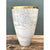Vintage Italian Gold Rimmed Crackle Ceramic Vase For Sale In West Palm - Image 6 of 12