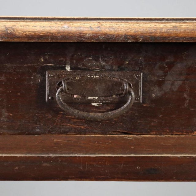 19th Century Walnut Writing Desk with Turned Legs, Italy For Sale - Image 4 of 10