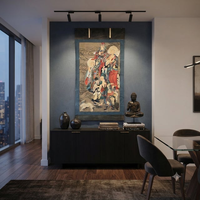 Large Chinese Canvas Art of Part of Sixteen Arhats With Guards Theme For Sale - Image 16 of 17