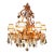 Chandelier, Arte De Mexico, Six Light Shaded, Classic / Traditional With Crystal Accents For Sale