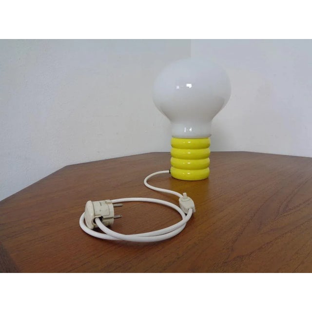 German Yellow Opaline Glass Bulb Lamp by Ingo Maurer for M Design, 1960s For Sale - Image 6 of 18