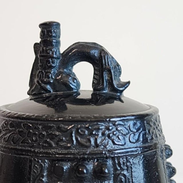 Mid-Century Japanese Nanbu Tekki Architectural Temple Bell For Sale - Image 13 of 14