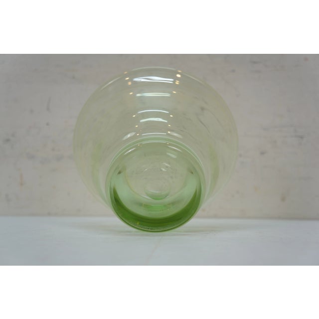 Glass Vintage 1968 Dominick Labino Uranium Green Studio Art Glass Bowl Dish 7" For Sale - Image 7 of 13