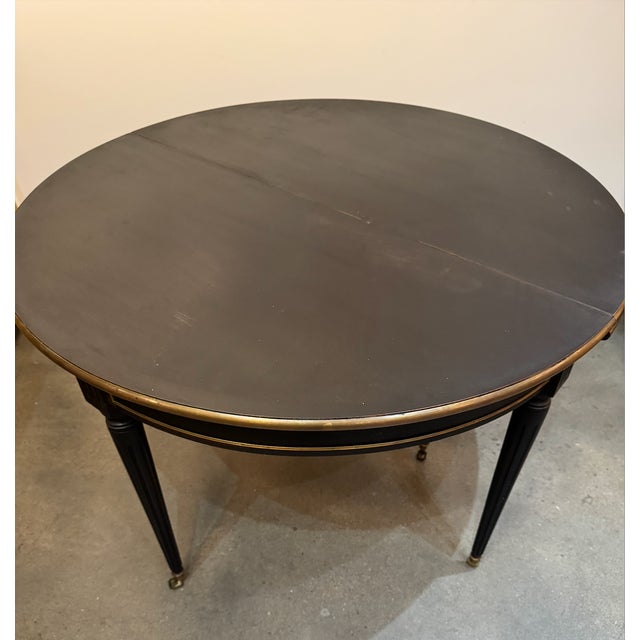 French Early 20th Century Demi-Lune Console With Expandable Flip Top For Sale - Image 3 of 17