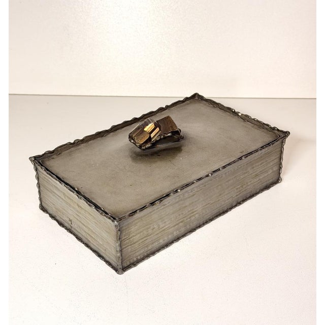 Vintage Handmade Rectangular Pewter Box by Attilio Nani, Italy, 1960s For Sale - Image 13 of 13