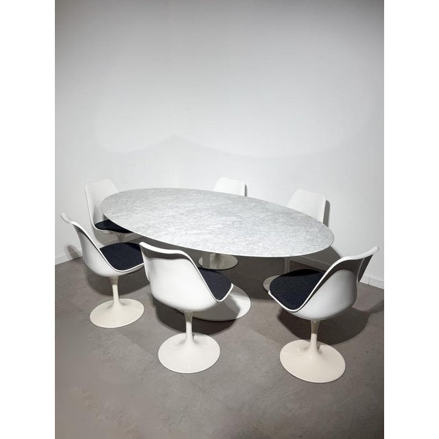 Oval Tulip Dining Table and Swivel Chairs by Rudi Bonzanini, Italy, 1960s, Set of 7 For Sale - Image 13 of 13