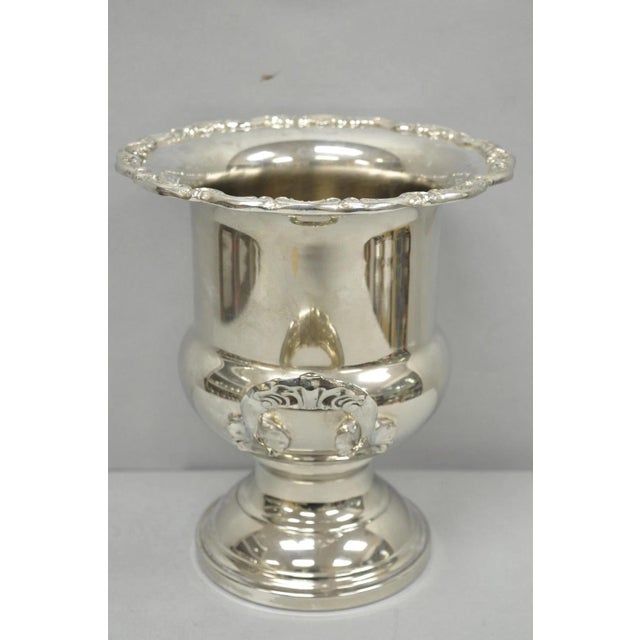 Vintage Gorham Silver Plated Brass Trophy Cup Urn Champagne Chiller Ice Bucket For Sale In Philadelphia - Image 6 of 17