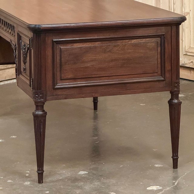Antique French Louis XVI Mahogany Desk by Hirler of Alsace For Sale - Image 13 of 18