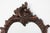 20th Century Rococo Carved Wooden Mirror with Cartouche-Shaped Glass, Italy, 1950s For Sale - Image 6 of 11