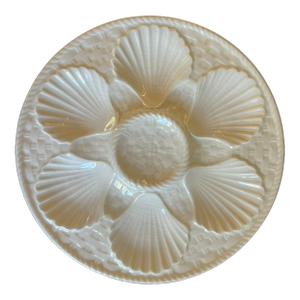 Vintage French Longchamp White Oyster Plate