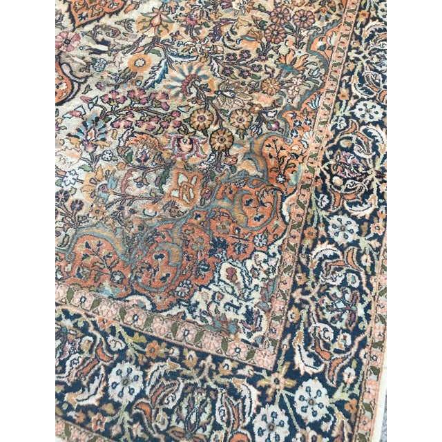 Vintage Indian Silk and Wool Rug For Sale - Image 11 of 18