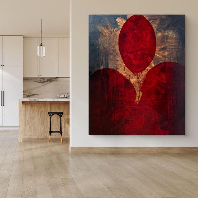 Contemporary Abstract Soil and Oil on Canvas "Love" by Paul Landauer For Sale - Image 4 of 9