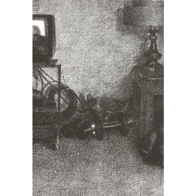 1990s Moody Vintage Print - Tv With Two Figures Style of Edward Hopper by Daren Payne For Sale - Image 5 of 6
