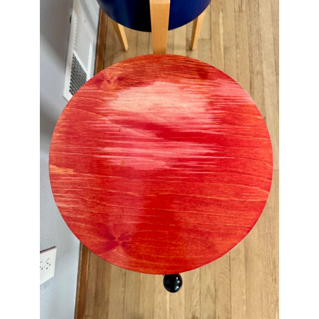 Postmodern Pedestal Stands Set of 3 Stackable Memphis Style Tables For Sale - Image 10 of 15