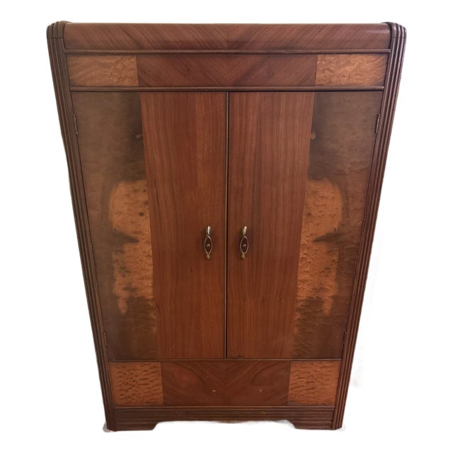 1920s Waterfall Armoire For Sale