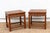 Pair of Vintage Carved Elm & Burr End Tables For Sale - Image 4 of 12