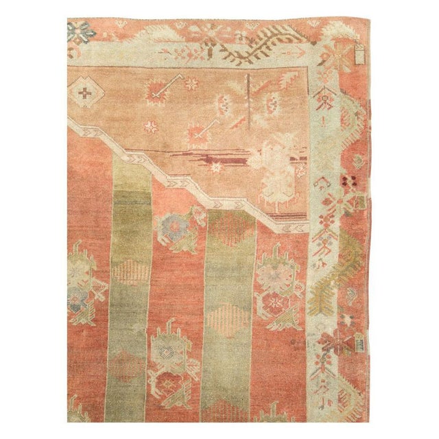 Galerie Shabab Collection Mid-20th Century Handmade Turkish Oushak Square Room Size Carpet For Sale - Image 4 of 10