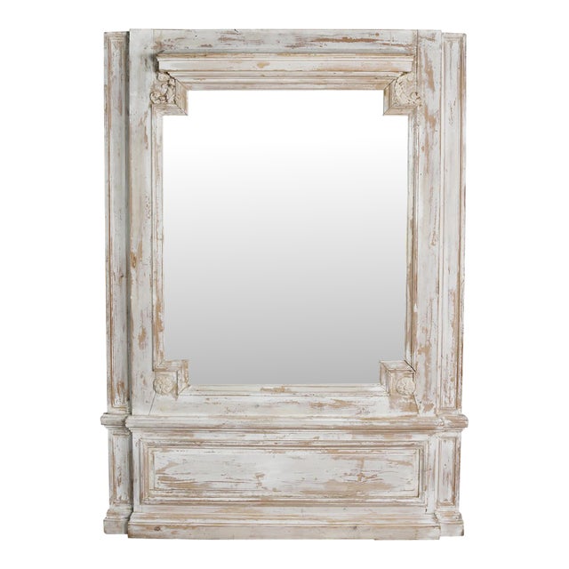 Monumental Painted Trumeau Mirror For Sale