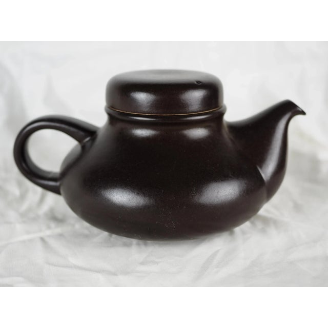 1970s Italian Franco Pozzi Gresline Black Teapot For Sale - Image 4 of 11