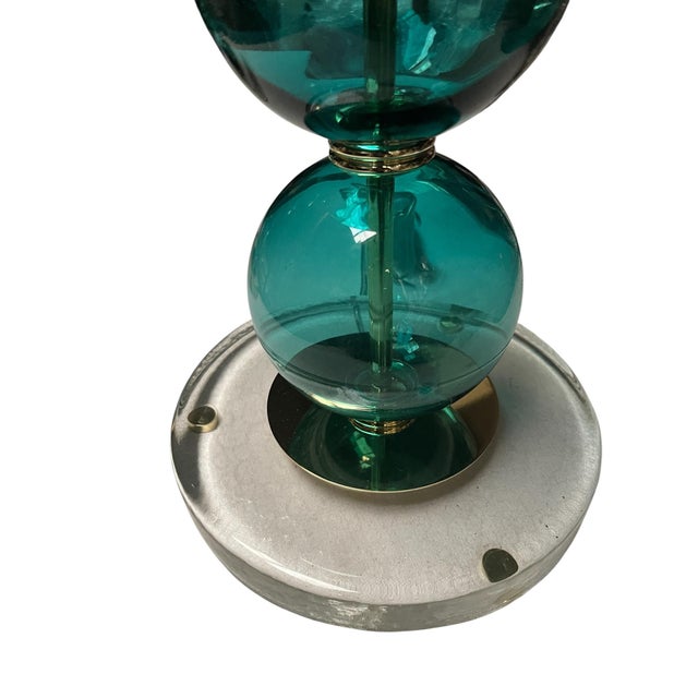 Murano Glass Lamps in the style of Gino Cenedese, 1980, Set of 2 For Sale - Image 9 of 10