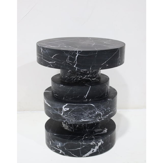 Kelly Wearstler Apollo Stool or Table in Nero Marquina Marble For Sale - Image 4 of 9