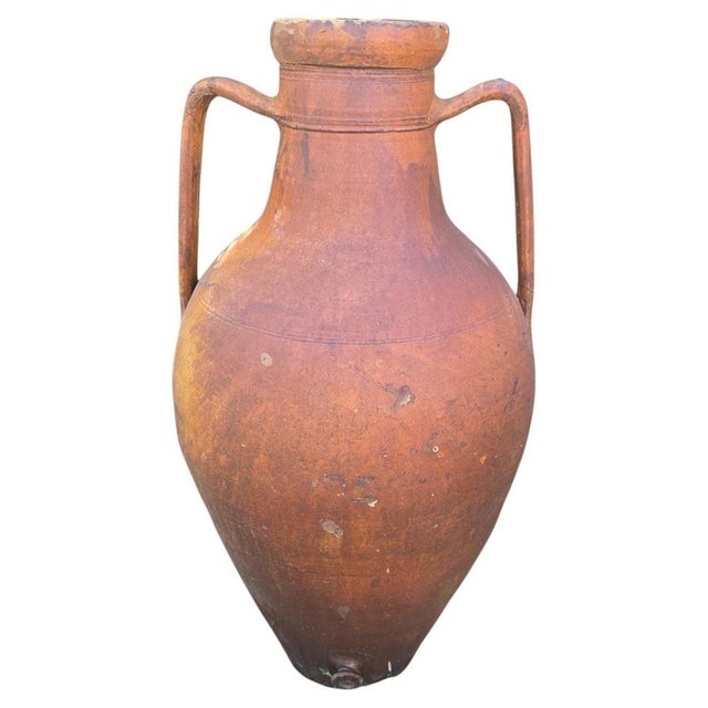 Monumental Glazed Terracotta Jar with Handles, Italy, 1950s For Sale - Image 9 of 9