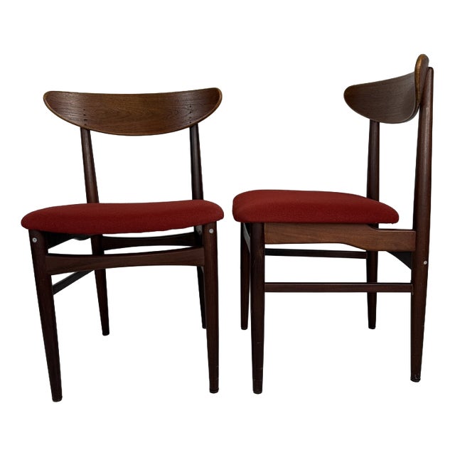 Vintage Danish Teak Chairs, 1960s, Set of 2 For Sale