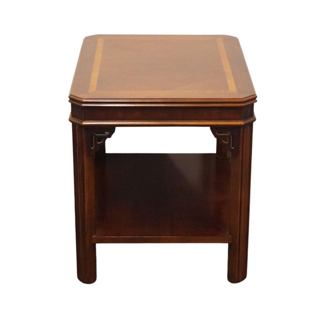 ALTAVISTA LANE Bookmatched Mahogany Traditional Style 20" Accent End Table 988-05 22.25" High 20" Wide 27" Deep We...