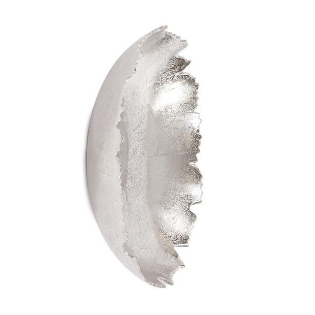Contemporary Silver Broken Edge Bowl / Wall Art from Kenneth Ludwig Chicago For Sale - Image 3 of 6