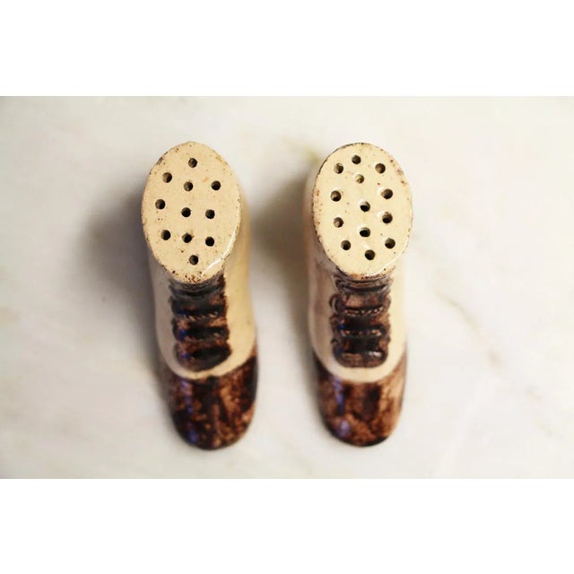 Beige 19th Century, Victorian Toothpick Holder Depicting Woman Shoes - Set of 2 For Sale - Image 8 of 13