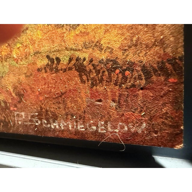 Modern Pedro Schmiegelow, Wasserkuppe Rhön Abstroda Autumn, Oil Painting on Canvas For Sale - Image 3 of 13