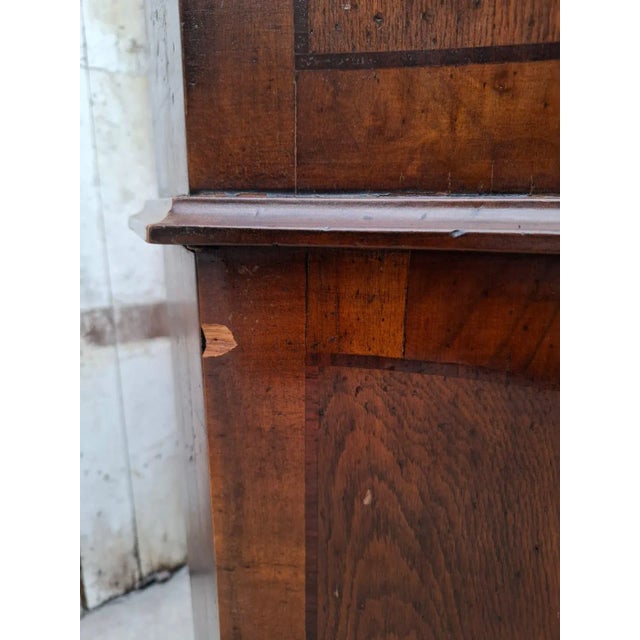Antique Baroque Revival Walnut Secretaire with Curved Drawers and Fall-Front Desk For Sale - Image 15 of 18